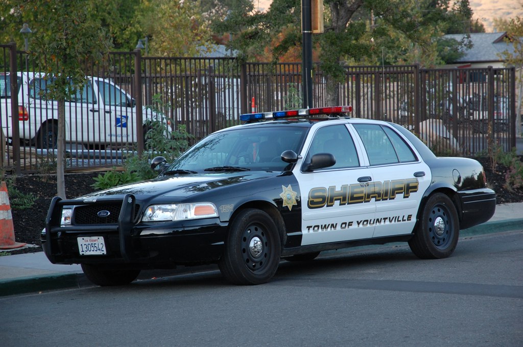 New Car Dusk A Napa Sheriff car stationed in Yountville. Brian