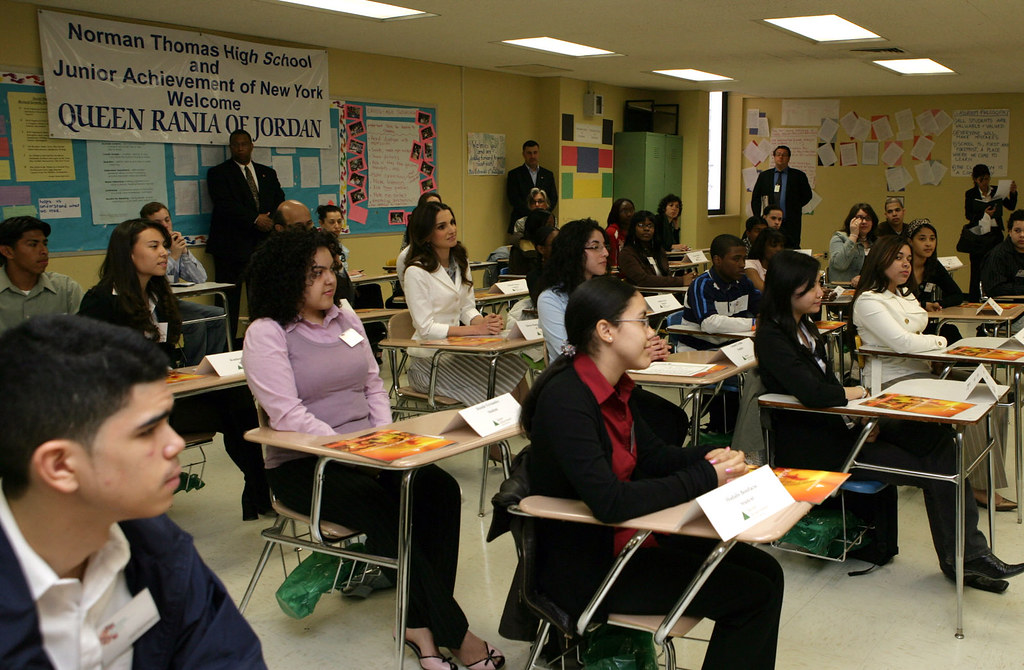 Norman Thomas High School With students of the Junior