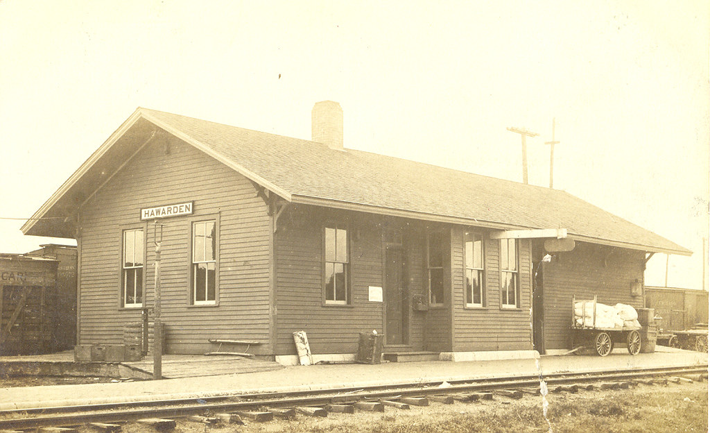 Hawarden, Iowa, Chicago North Western Deport Postmarked Ha… Flickr