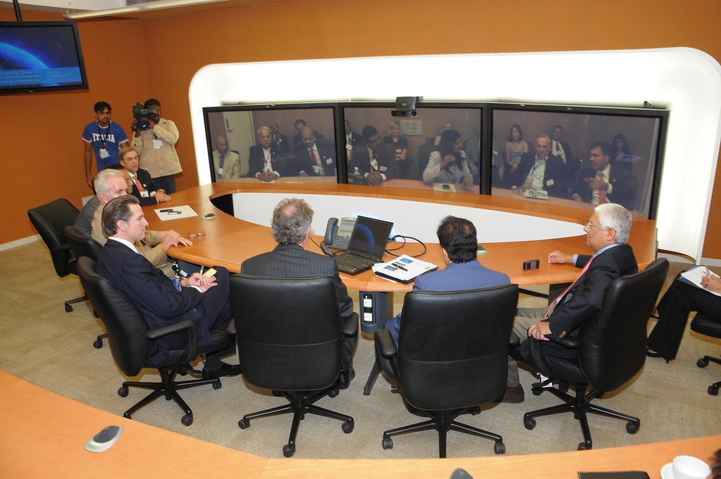 Cisco Teleconference Mayor Newsom participates in live mul… Flickr