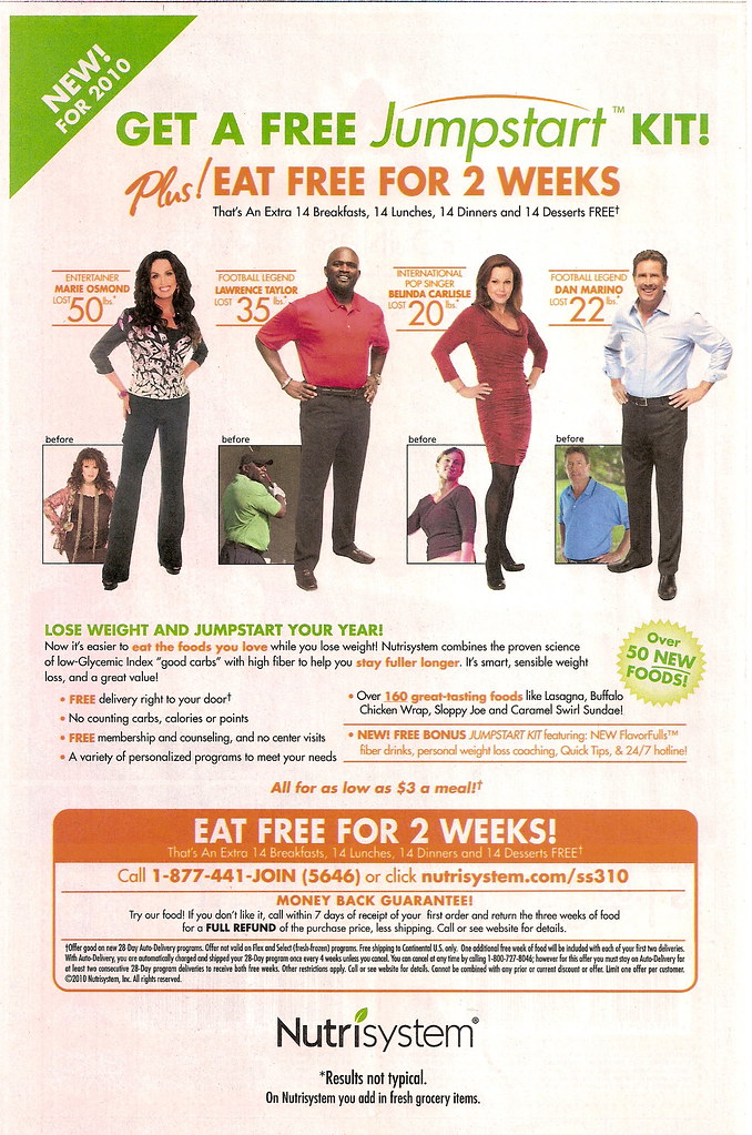 Dan Marino Nutrisystem Marie Osmond Lawrence Taylor Belinda Carlisle