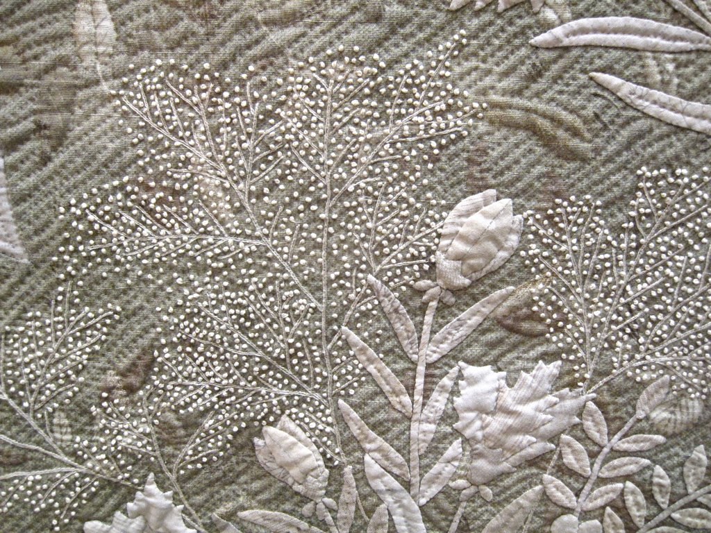 knots detail of hand quilting and handembroidered knots. … Flickr