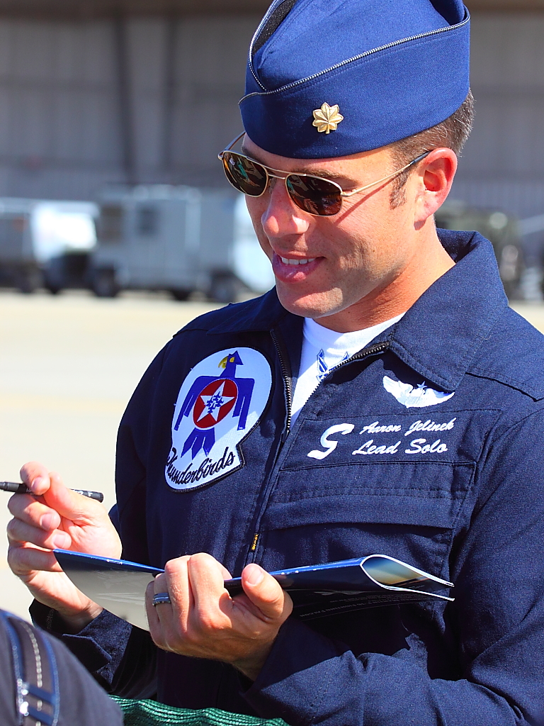 IMG_4767 Thunderbirds Pilot, Beale AFB Air Show, CA Flickr