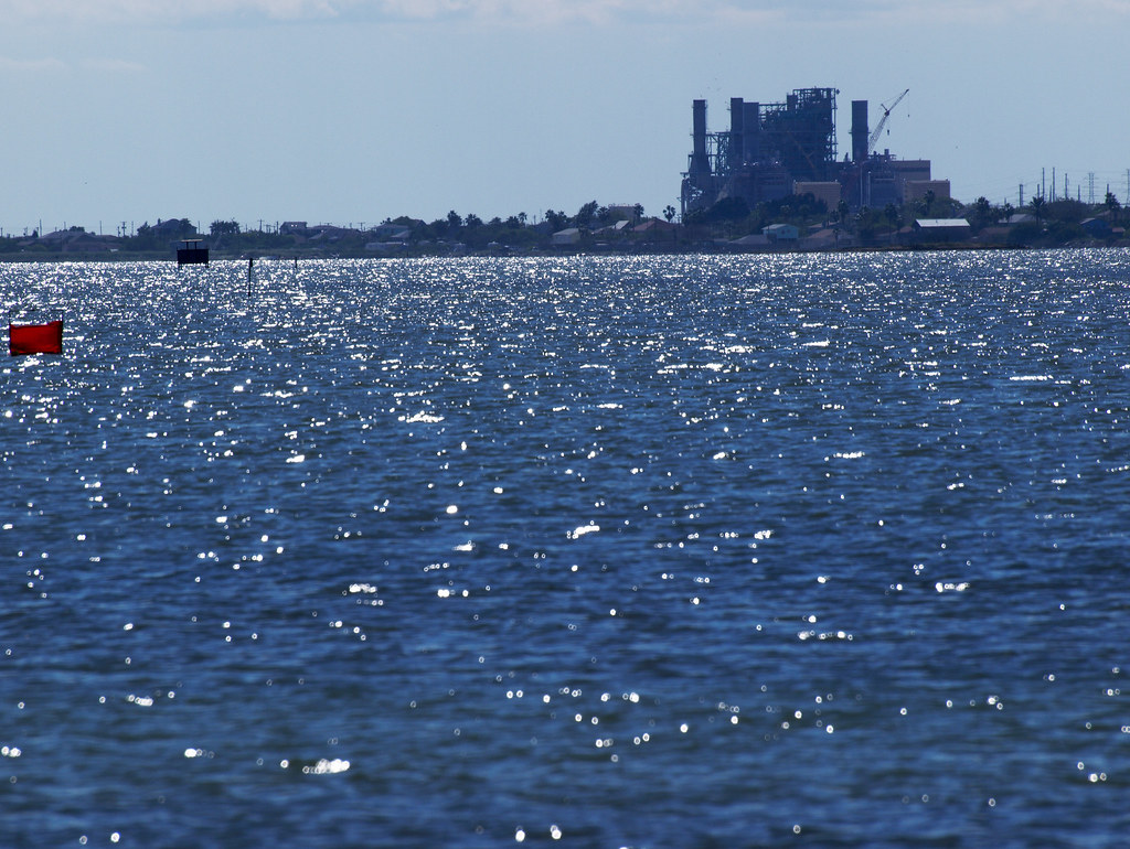 Barney M Davis power plant Looking across the Laguna Madre… Flickr