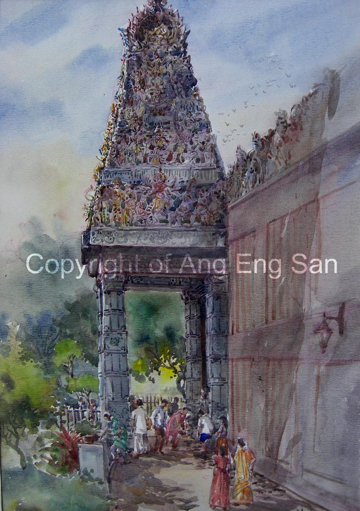 (2) Indian Temple, Serangoon Rd (56x38cm) 2003 catdaphne Flickr