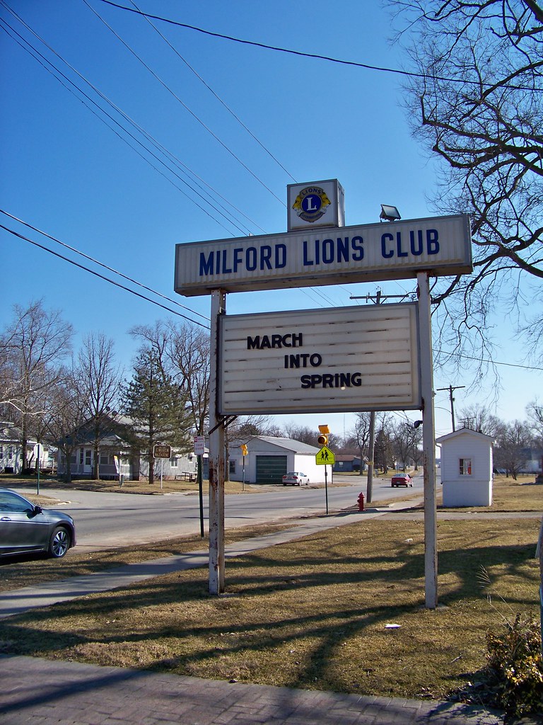 Milford, Illinois Lions Club Sign Raymond Cunningham Flickr