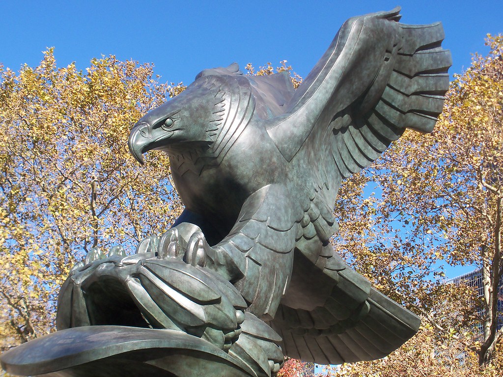 Serving through Time the eagle statue at the head of the m… Flickr