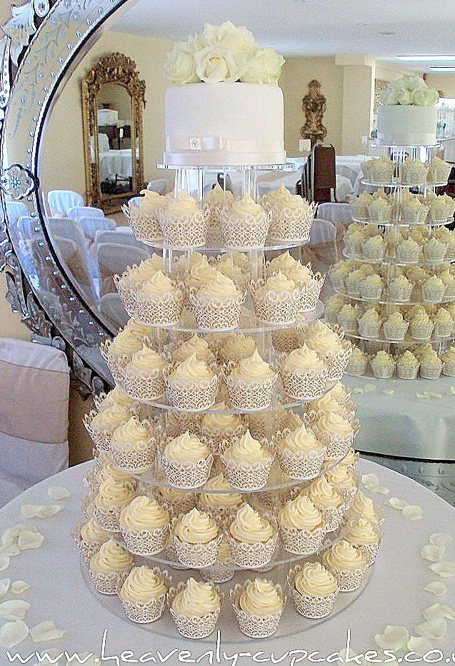 White Wedding CupcakesFiligree Cupcake CasesWoodborough Hall