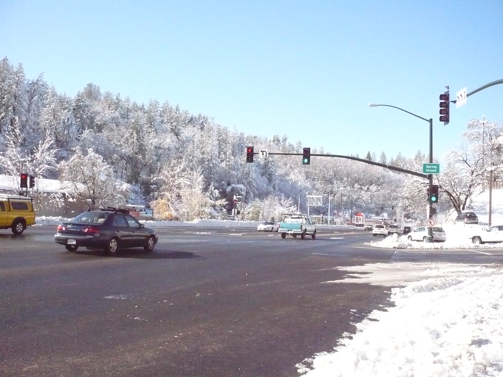 Highway 50 and Spring Street The day after the snow was cl… Flickr