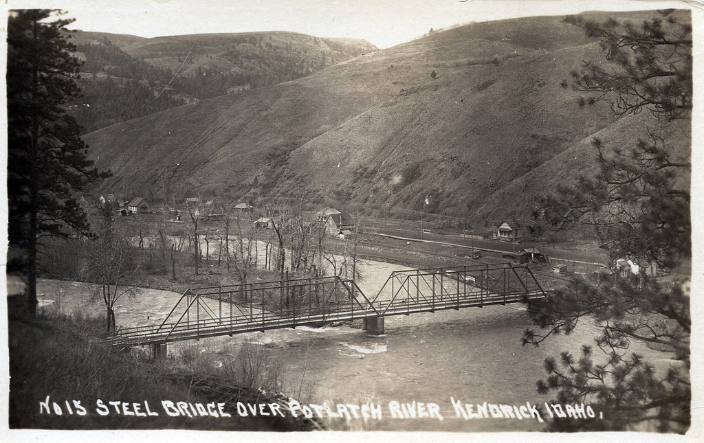 Steel Bridge Over Potlatch River, circa 1920 Kendrick, I… Flickr