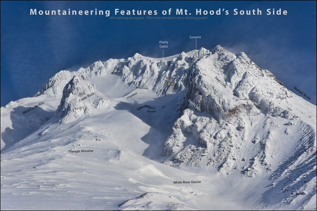 Mt Hood South Side Climbing Features Note View in Flickr … Flickr