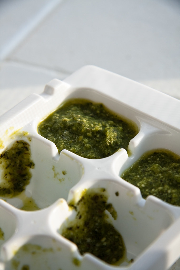 Pesto at the ready freezing pesto in ice cube trays is the… Flickr