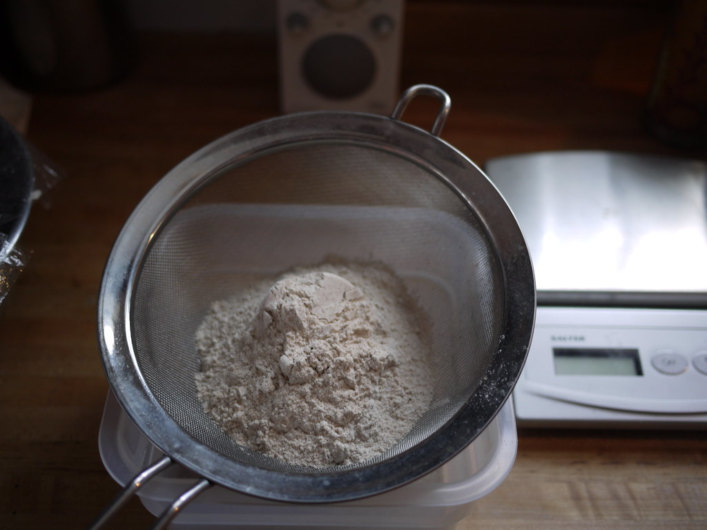 Pain au Levain Sifting whole wheat flour Rebecca Siegel Flickr