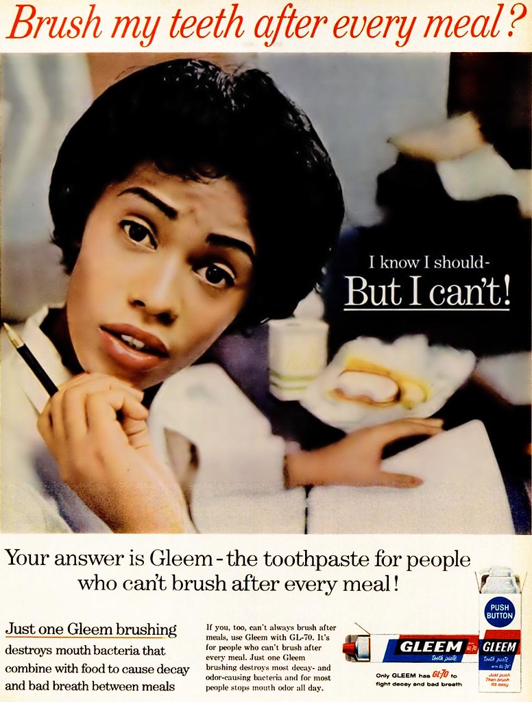 Gleem Toothpaste Vintage Advertisement Ebony Magazine, May, 1960 a