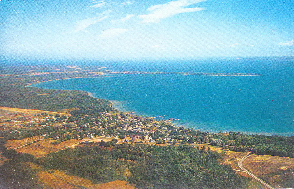 Northport MI Great 50s Village Aerial View Photo by Phil Balyeat Avery