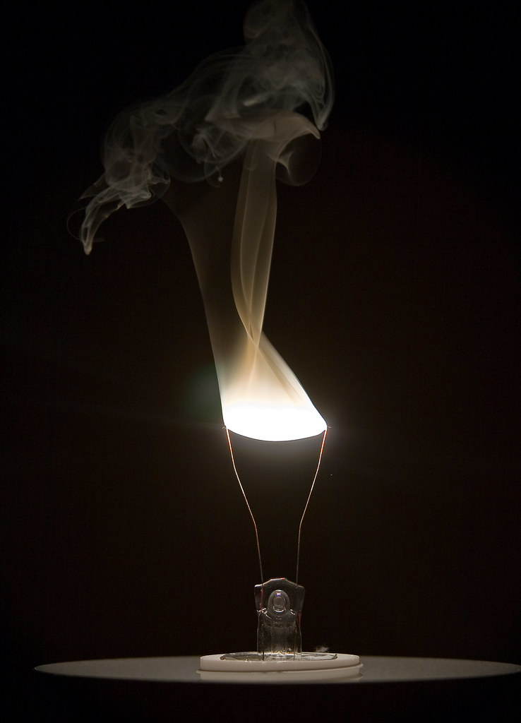 Burning Filament This shot was taken by breaking a light b… Flickr
