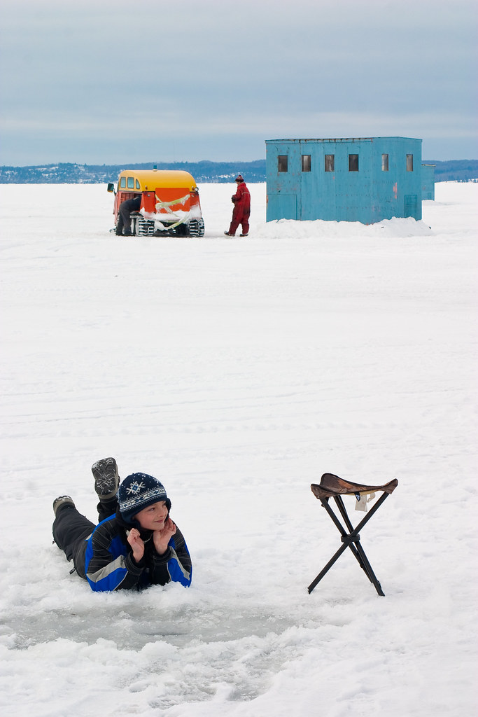 Waiting ice fishing North Bay 2010 Waltonian Lake Nipissin… Flickr