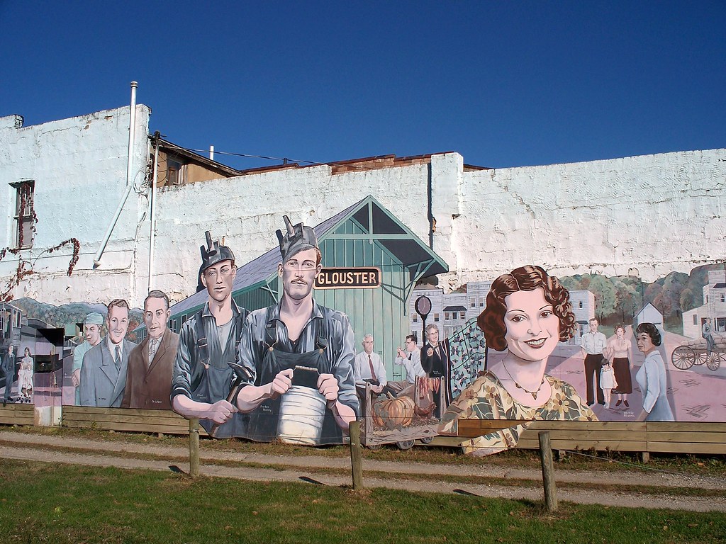 OH Glouster Mural Section of a mural in Glouster, Ohio. Ken Flickr