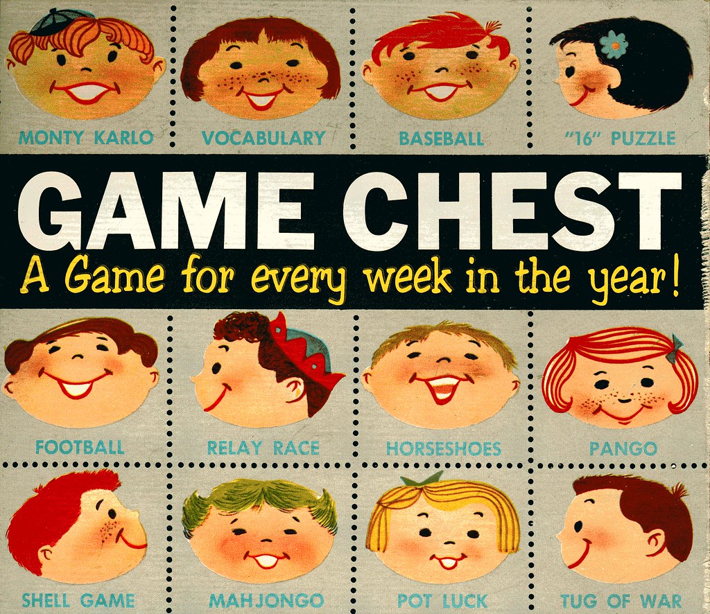 Game Chest Art on the box of Game Chest, circa1958, Trans… Flickr