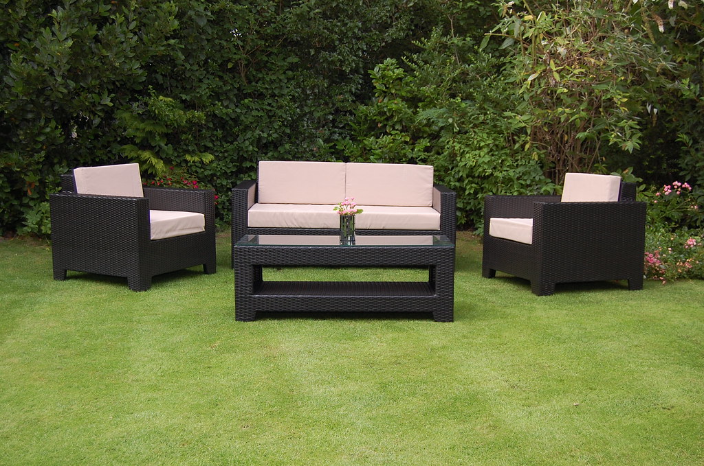 Cambridge Black Rattan Wicker Outdoor Set furniture company Flickr