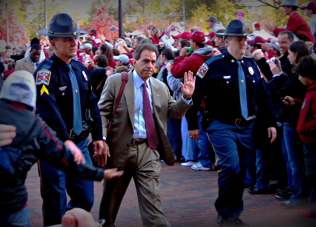 Nick Saban Nick Saban at the Walk of Champions before the … Flickr