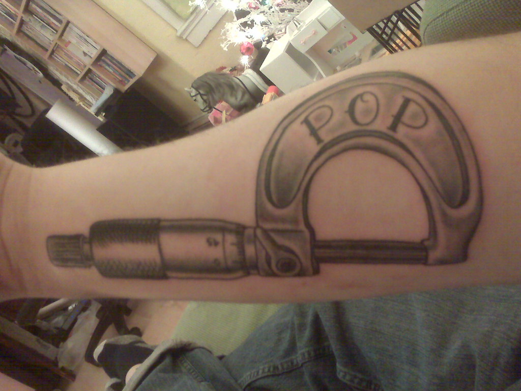 Micrometer tattoo by Mike Brousseau Federal Hill