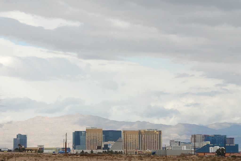 Las Vegas Surrounded by Mountains & Clouds Judy Baxter Flickr