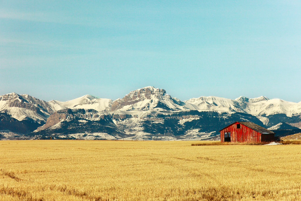 Rocky Mountain Homestead A rural farm scene on the Great P… Flickr