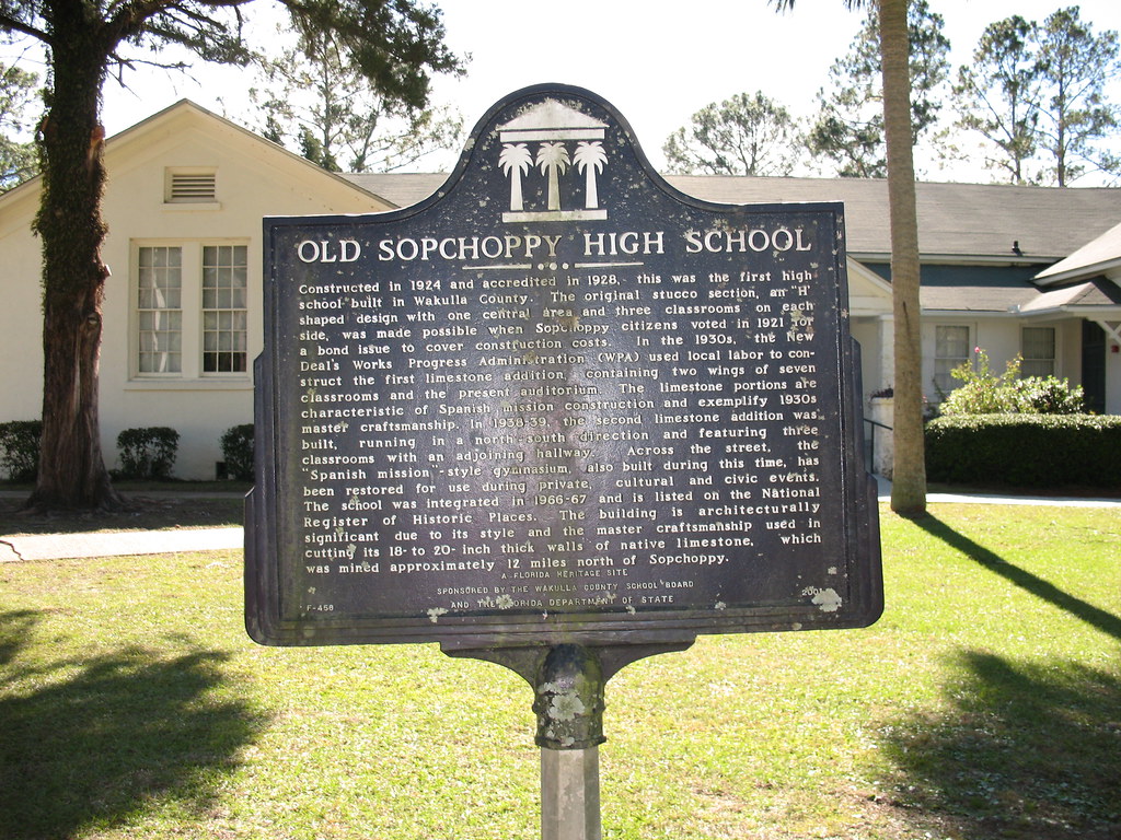 Old Sopchoppy FL High School Marker F456 Sopchoppy FL Flickr