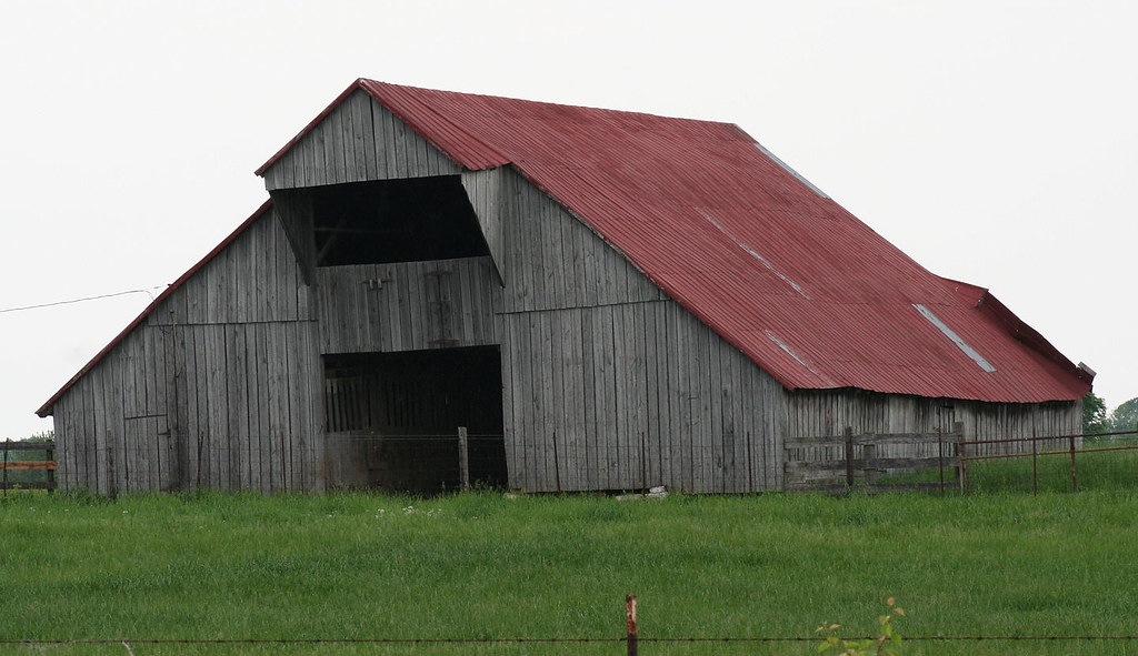 Old barn An old barn that's starting to lean to one side. Terri