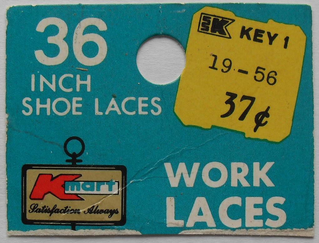 1960s KMART VINTAGE Department Store Shoe Laces Price Tag … Flickr