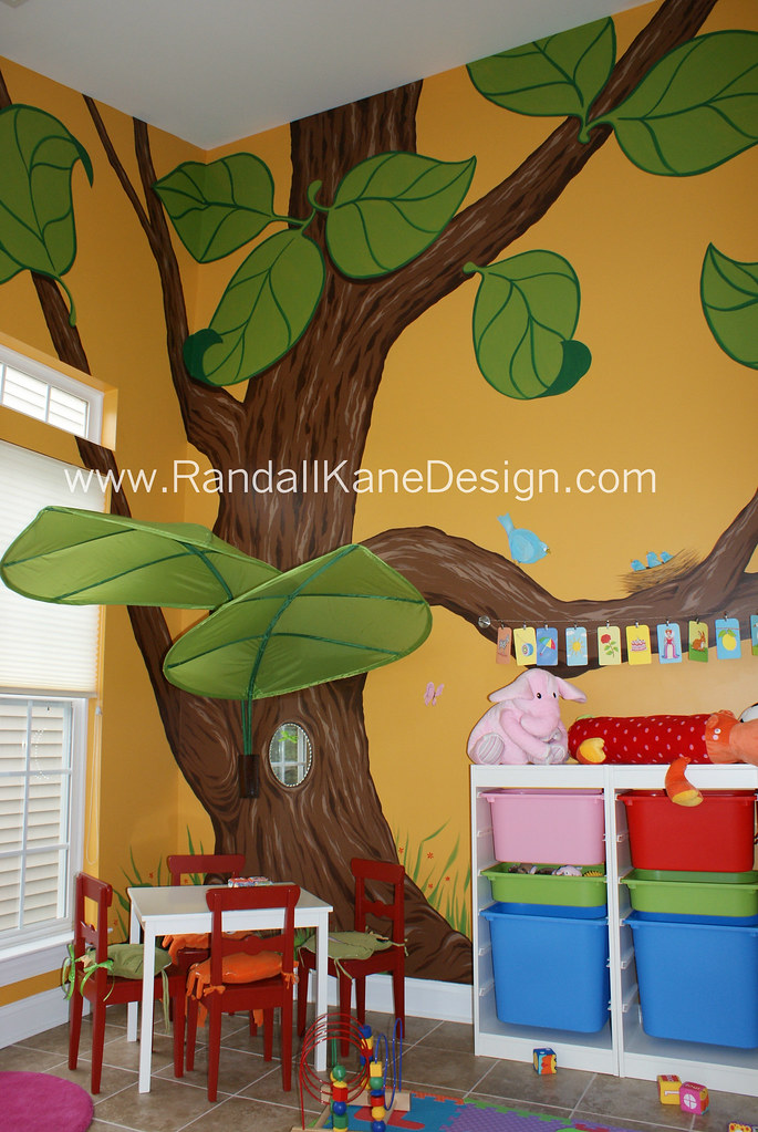 playroom tree mural Randall Kane artist randallkanedesign.… Flickr