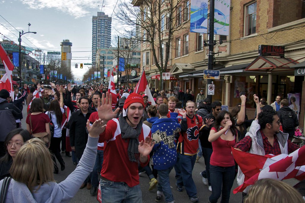 Vancouver 2010 Day 17 Robson Street after Canada wins g… Flickr