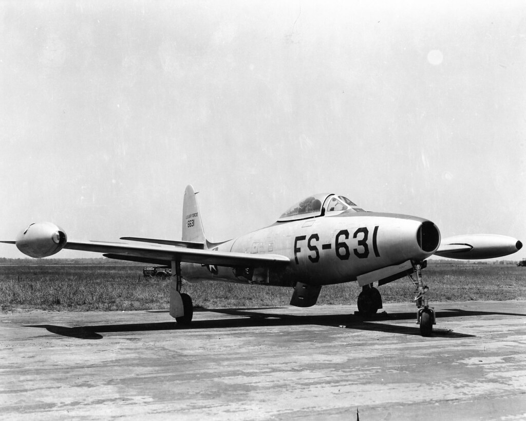 Republic P-84B (F-84B)-31-RE "Thunderjet" (s/n 46-631)-re-… | Flickr