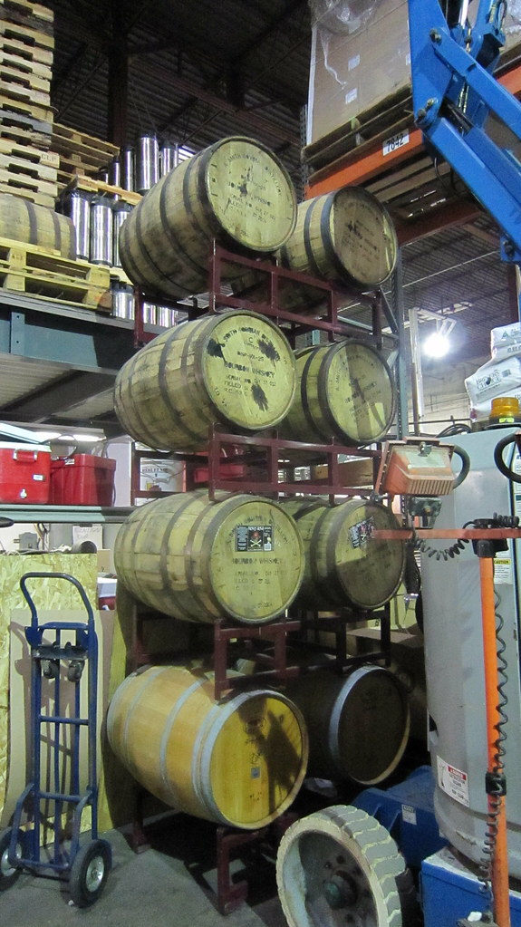 Stacked wooden beer barrels An assortment of wooden barrel… Flickr