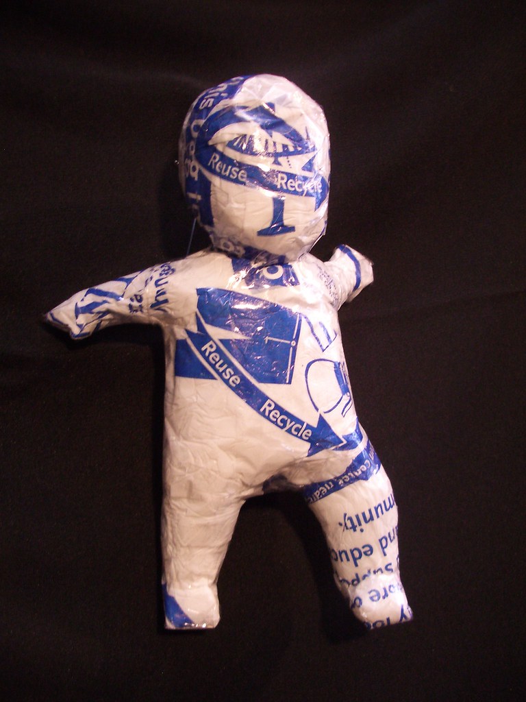 ReUse Baby plastic bag and tape recycled art doll by Ruby … Flickr