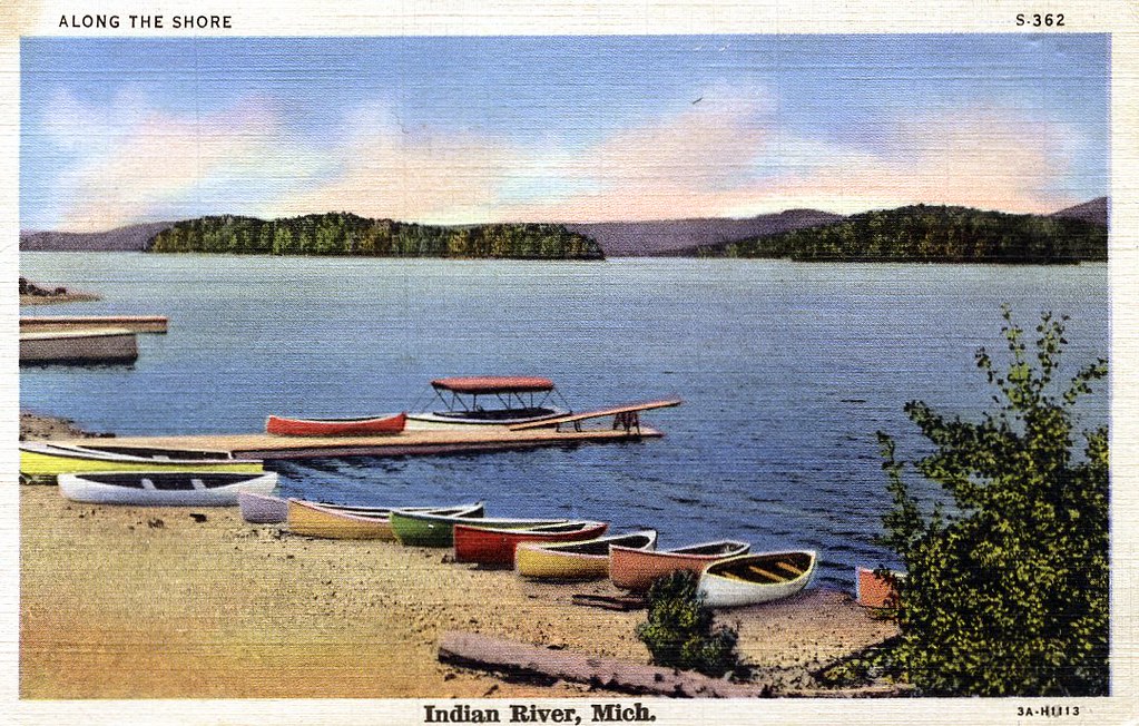 Michigan Indian River Postcard Bernadetteann Flickr
