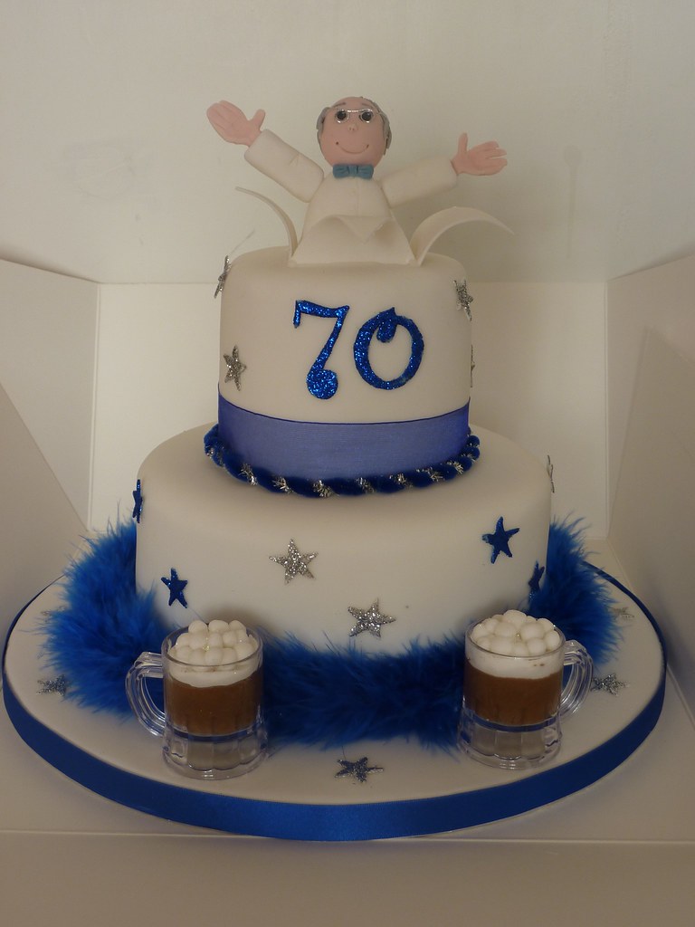 70th birthday cake Beer loving 70 year old birthday. I was… Flickr