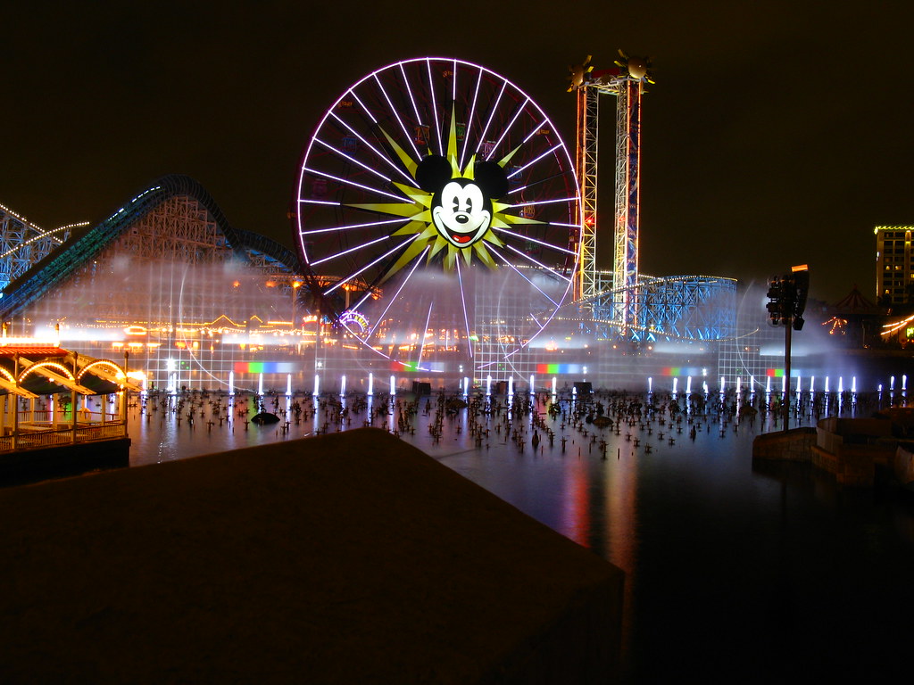 World of Color Fountain Testing, Disney's California Adven… Flickr