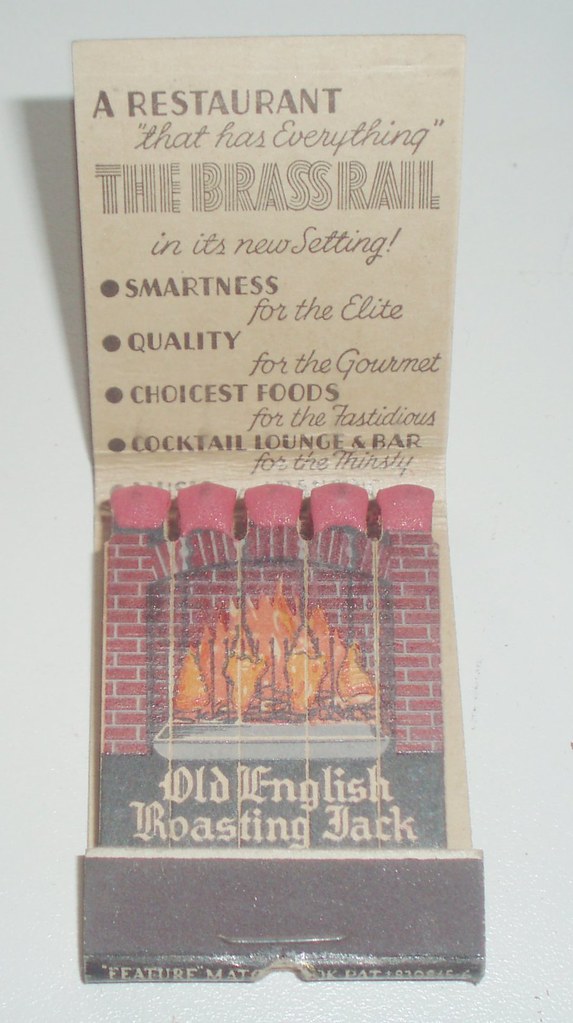 MATCHBOOK THE BRASS RAIL NEW YORK NEW YORK Frank Kelsey Flickr