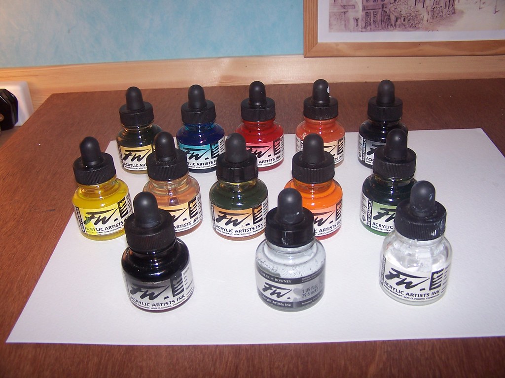 Acrylic inks used in paintings FW Acrylic Artists ink 29.5… Flickr