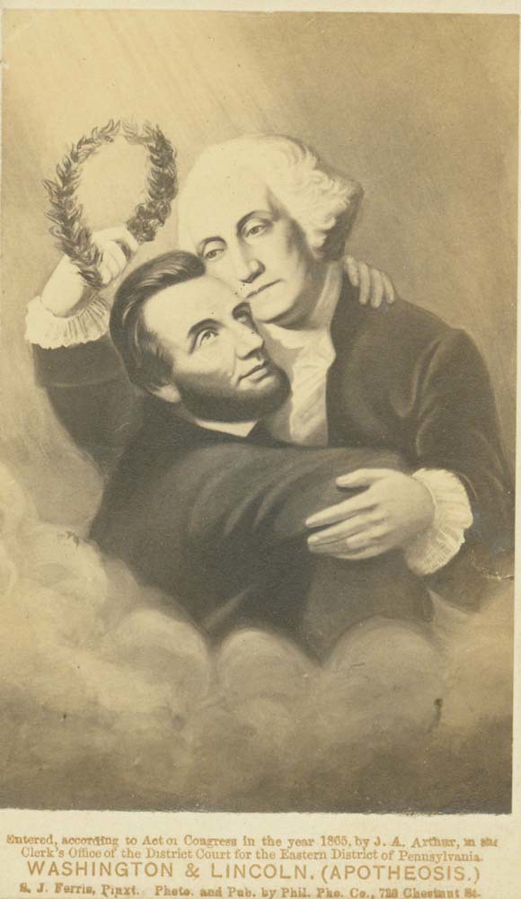 Washington and Abraham Lincoln / Apotheosis, 1865 Flickr