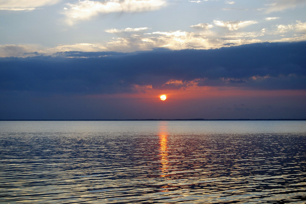 D40x 0147 East Bay Navarre Beach, FL. Evening sunset. Sandi Cole