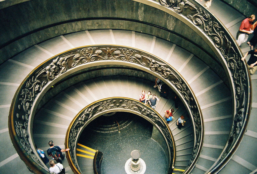 Sistine Spiral Staircase leaving the Sistine Chapel. Kristy Read