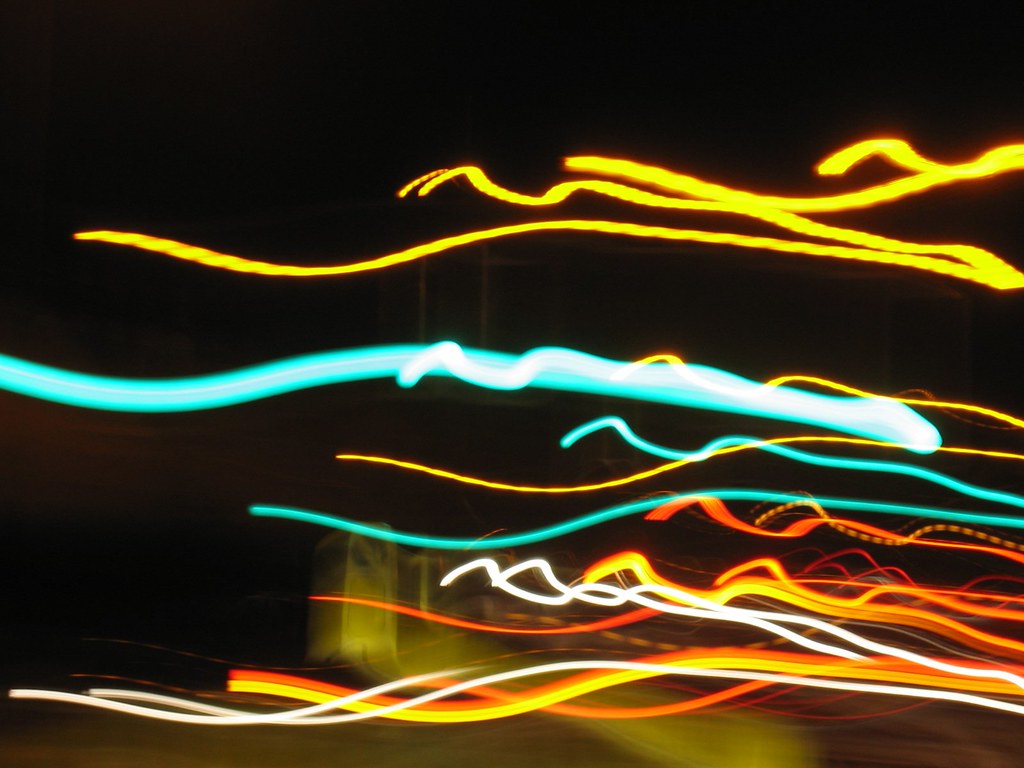 Light Flares Taken out of the window of the car at night, … Flickr