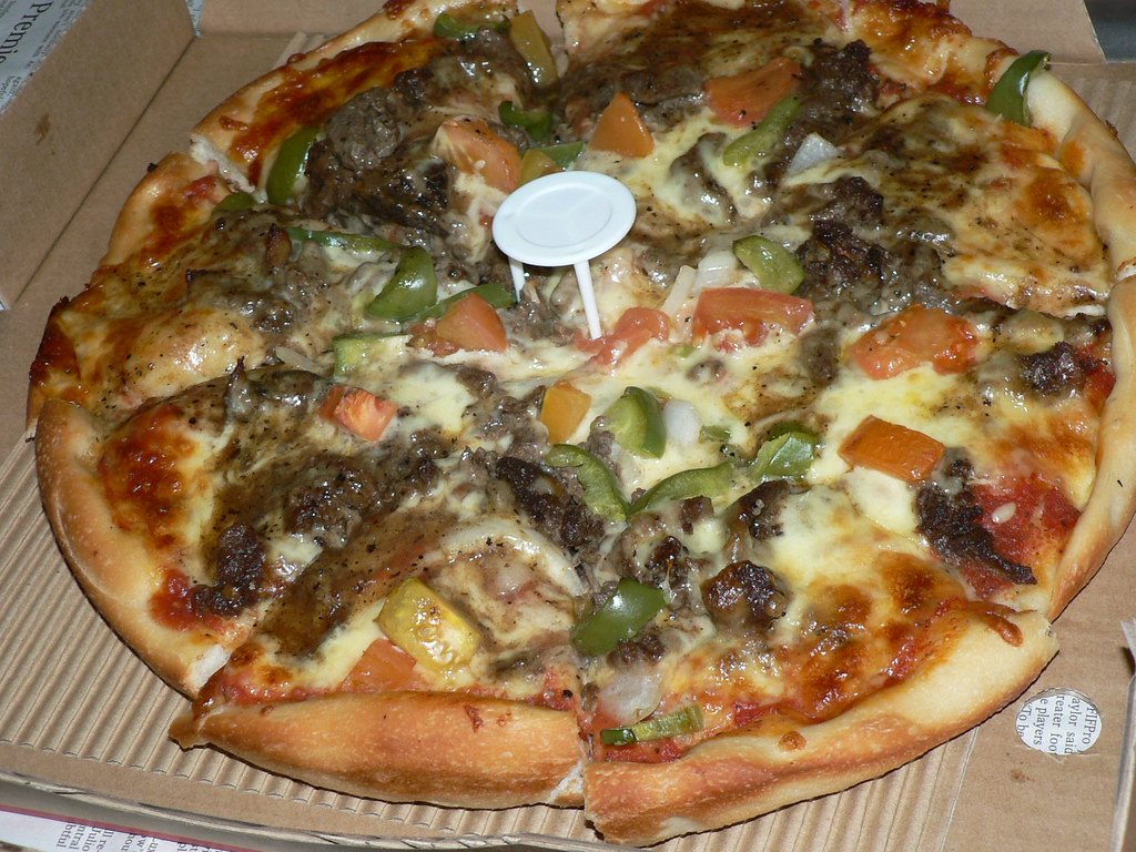Black pepper beef pizza shimmertje Flickr