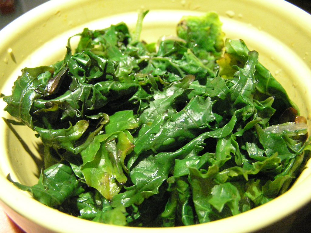 Steamed Kale Steamed kale tossed with soy sauce and sherry… Flickr