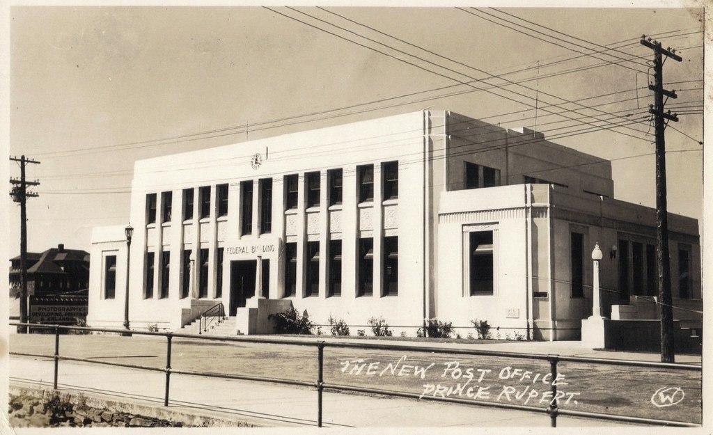 Postcard Post Office, Prince Rupert, BC, c.1939 "The New … Flickr