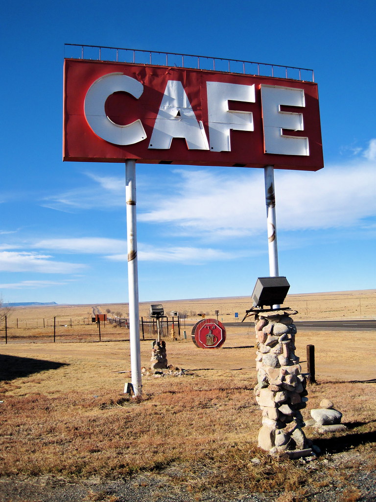 Cafe, Vaughn, NM Cafe sign in Vaughn, New Mexico. This caf… Flickr
