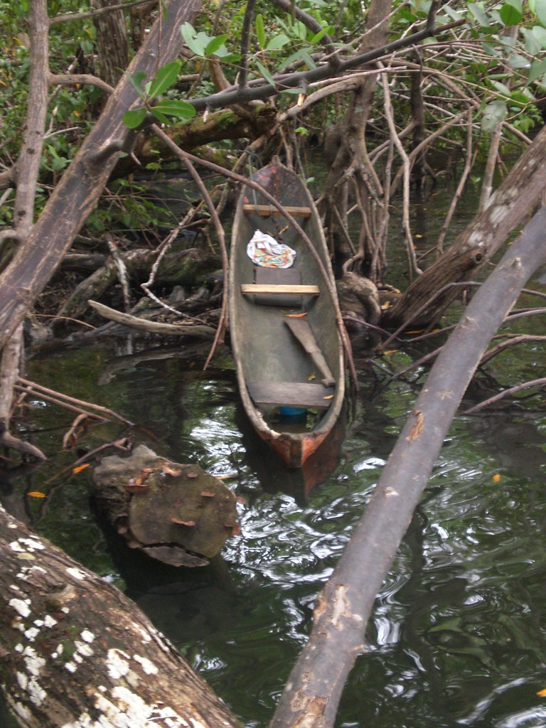 dugout canoe at red frog beach Megan Daniel Flickr